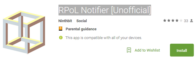 RPol Notifier on Google Play